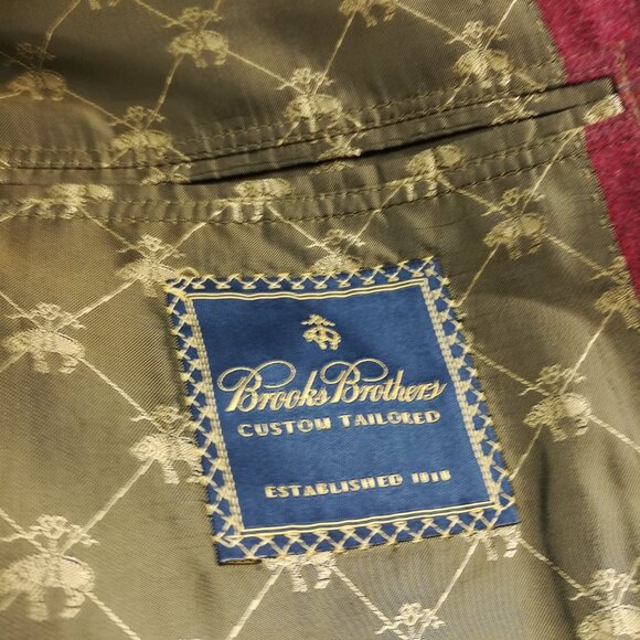 Brooks Brothers Burgundy Plaid Blazer - Picture 5 of 11